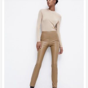 ZARA High Rise Faux Leather Legging!